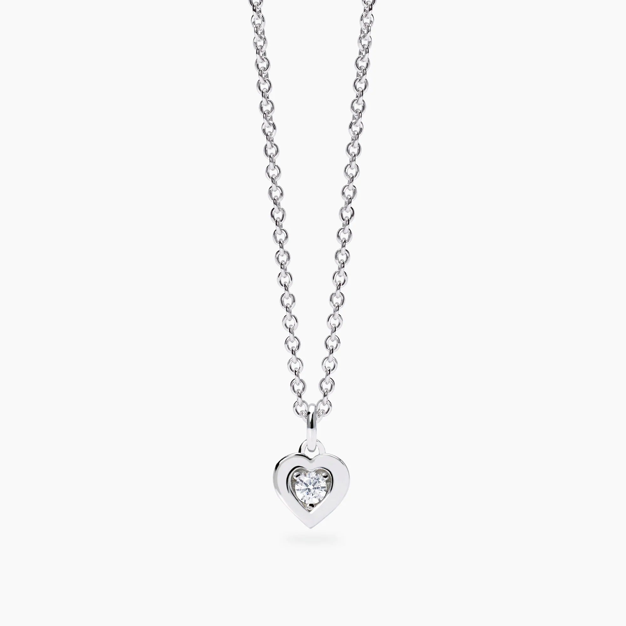 Girocollo con Cuore in Diamante Lab-Grown – Mabina Gioielli
