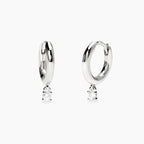 Orecchini a cerchio con pendente in diamante lab-grown MY DIAMOND