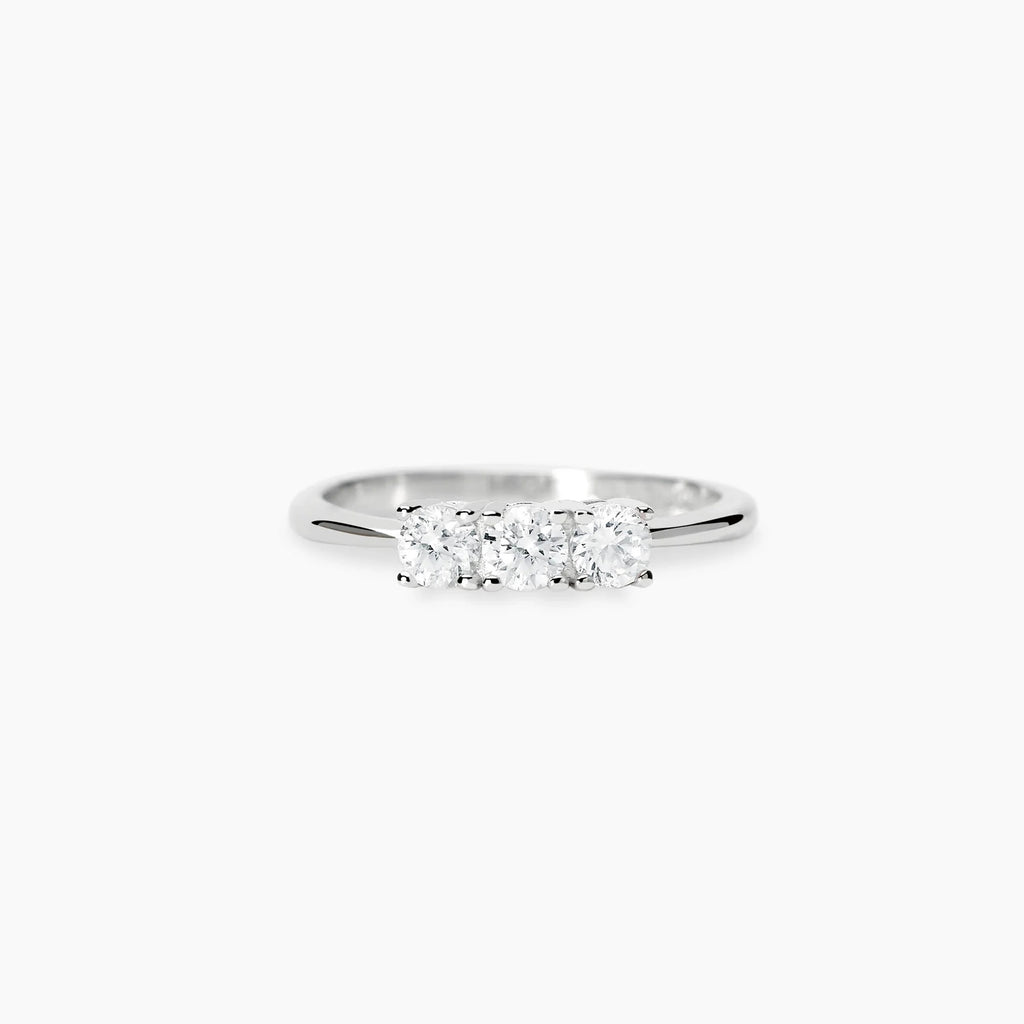 Anello Trilogy con Diamanti Lab-Grown: L'Eccellenza della Luce Sostenibile