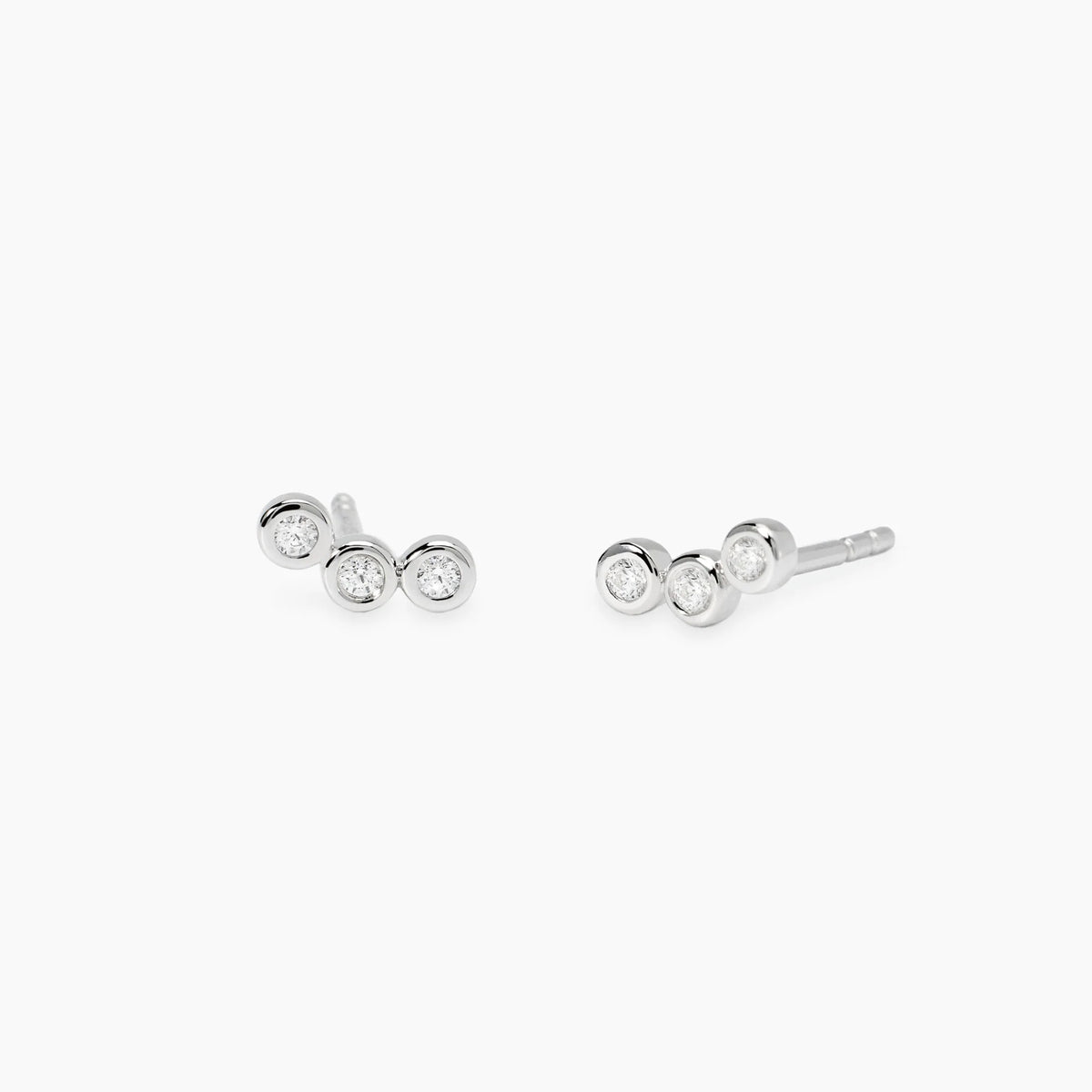 Orecchini Trilogy Tondi con Diamanti Lab Grown - Mabina