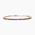 Tennis Mabina Argento Oro Rosa Zirconi Multicolor