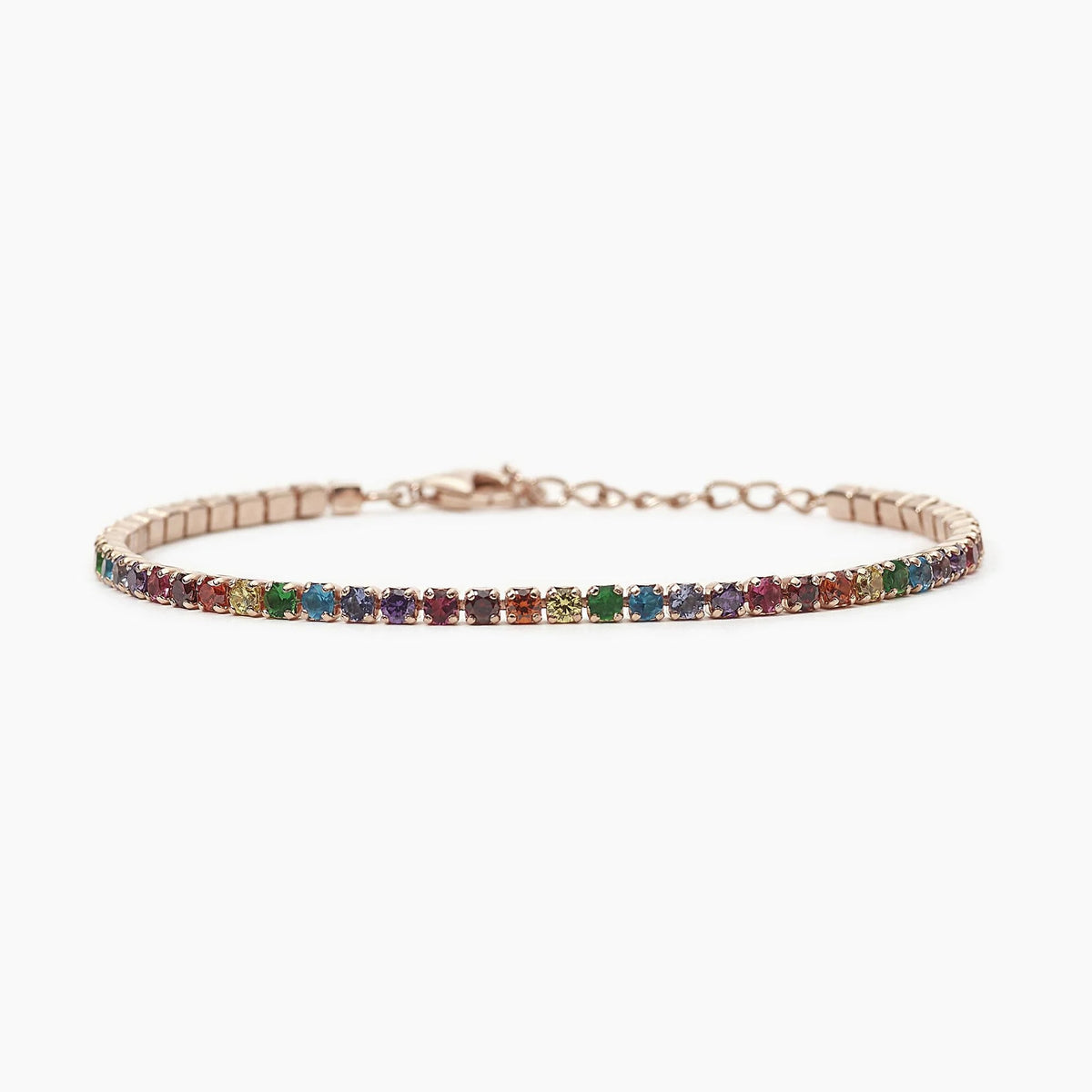 Tennis Mabina Argento Oro Rosa Zirconi Multicolor