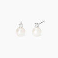 Orecchini Mabina in Argento con Perle e Diamanti Lab-Grown