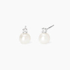 Orecchini Mabina in Argento con Perle e Diamanti Lab-Grown
