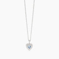 Girocollo Acquamarina Cuore Argento