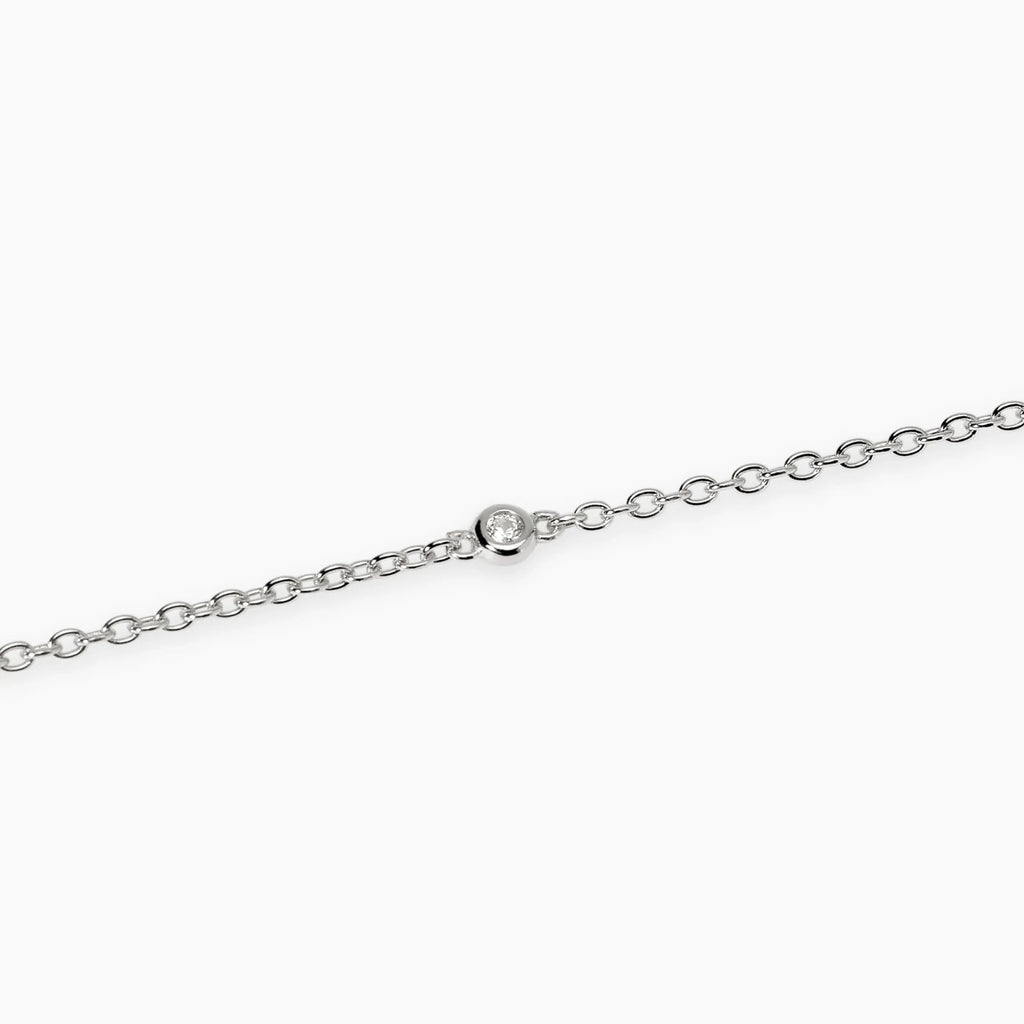 Bracciale con Punto Luce in Diamante Lab-Grown 0,03 carati – Mabina Gioielli