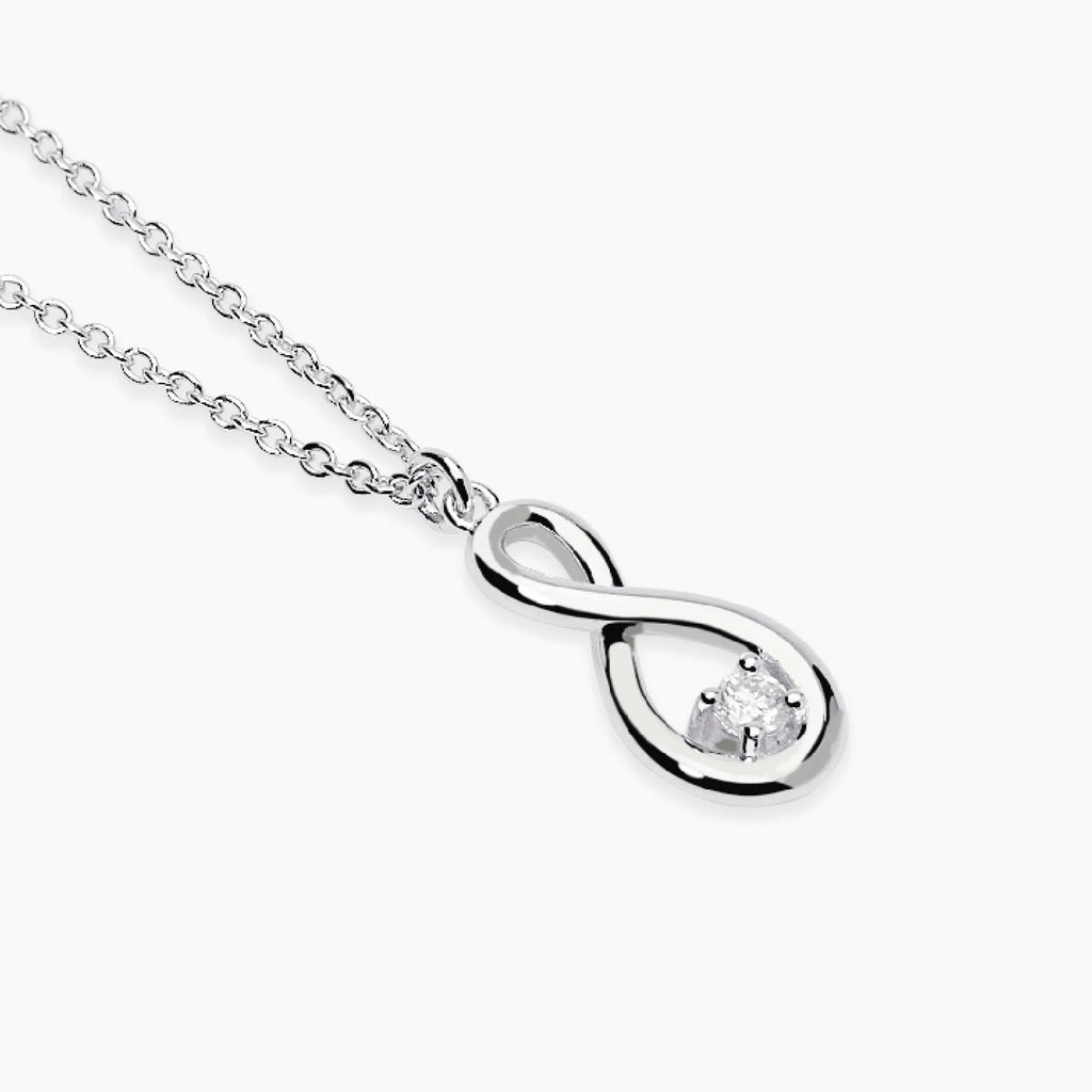 Girocollo con Infinito e Diamante Lab-Grown 0,06 ct – Mabina Gioielli
