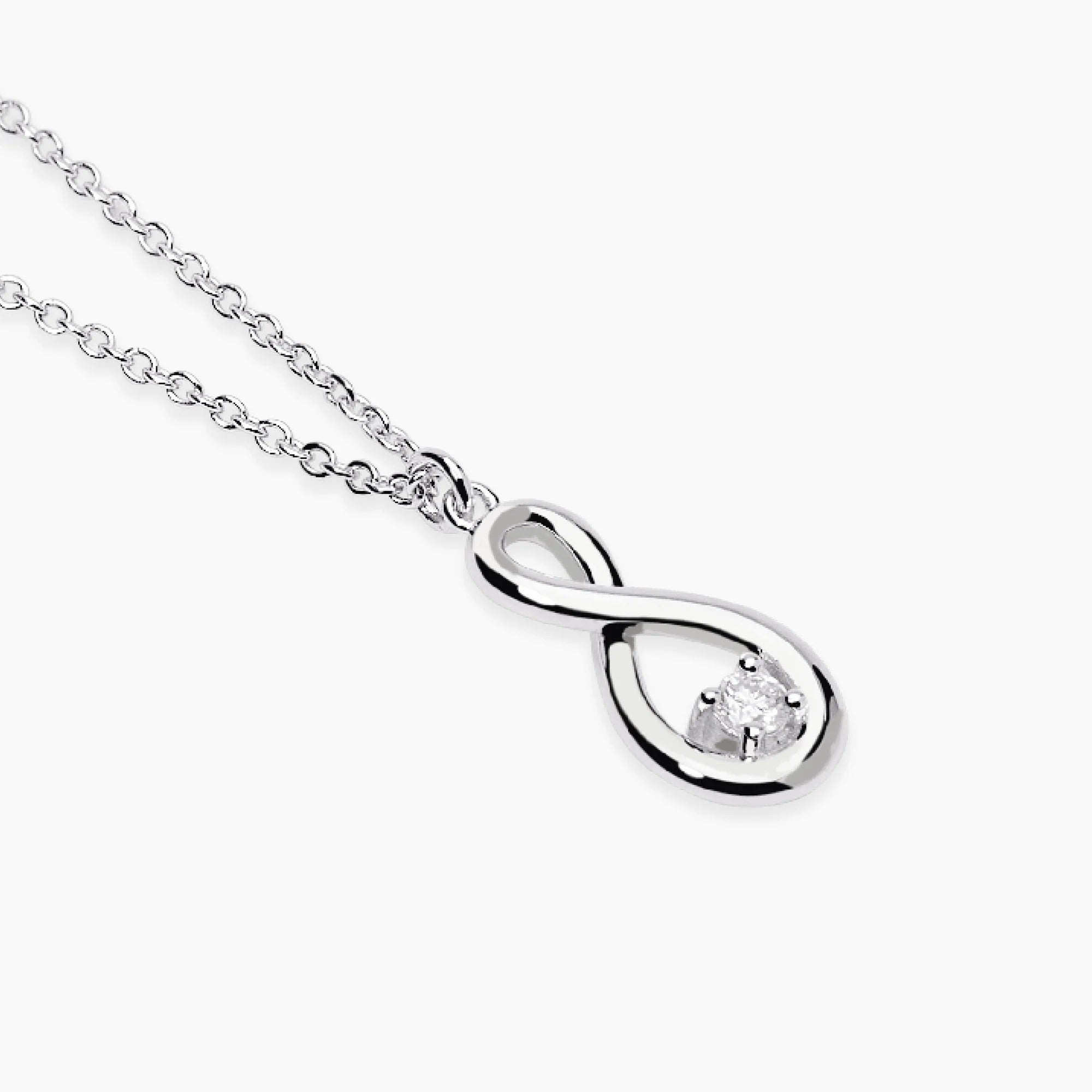 Girocollo con Infinito e Diamante Lab-Grown 0,06 ct – Mabina Gioielli
