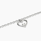 Bracciale con Cuore e Diamante Lab-Grown 0,06 Carati – Mabina Gioielli