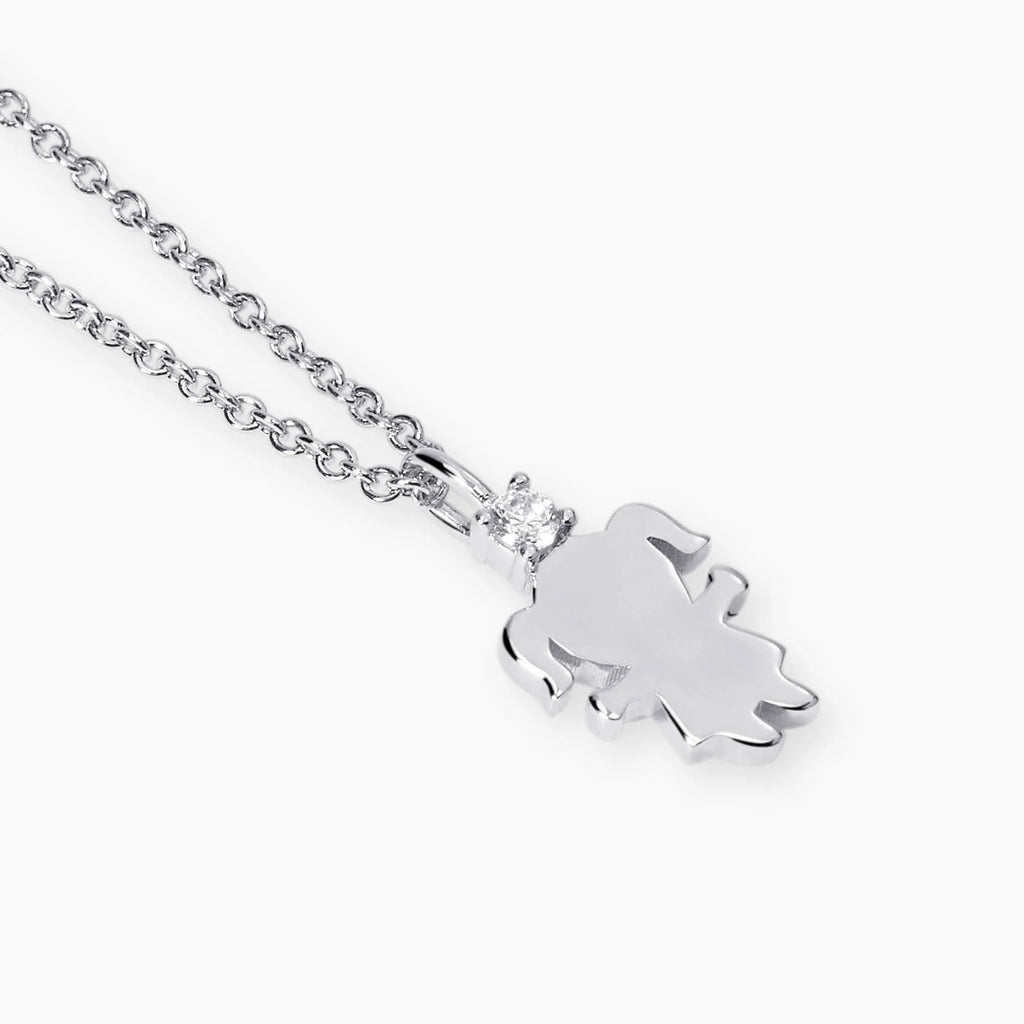 Girocollo con Ciondolo Bimba e Diamante Lab-Grown – Mabina Gioielli
