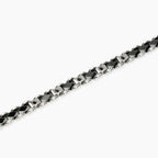 Bracciale Acciaio Elementi Neri