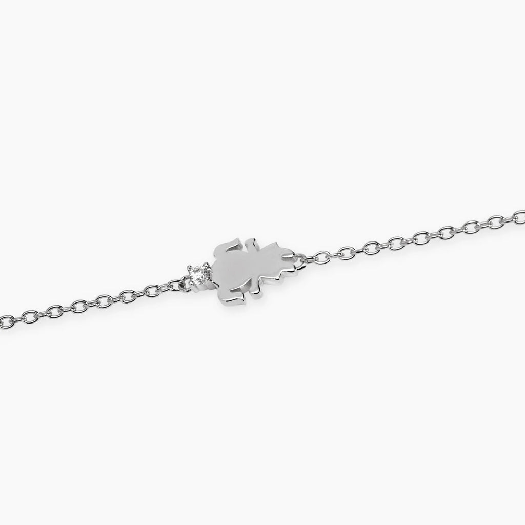 Bracciale con Simbolo Bimba e Diamante Lab-Grown – Mabina Gioielli