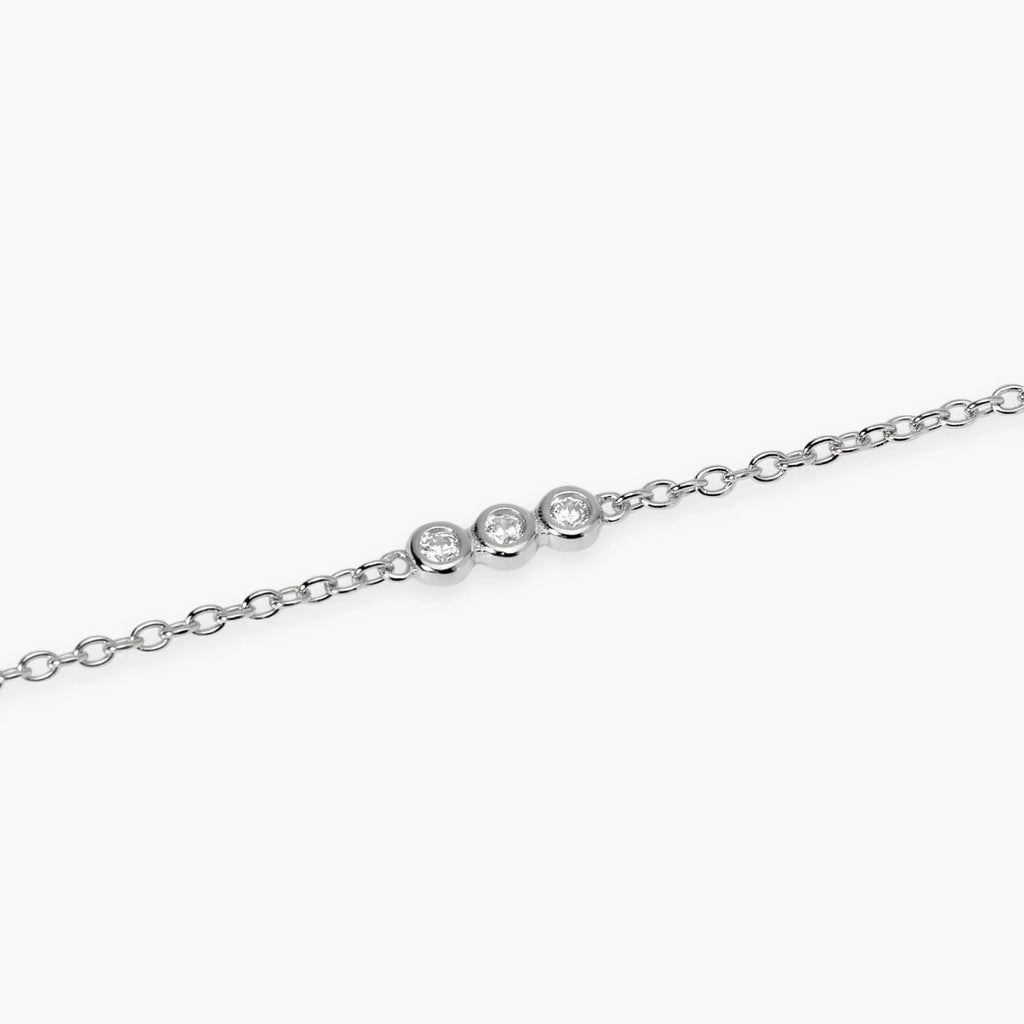 Bracciale Trilogy in Argento con Diamanti Lab-Grown – Mabina Gioielli