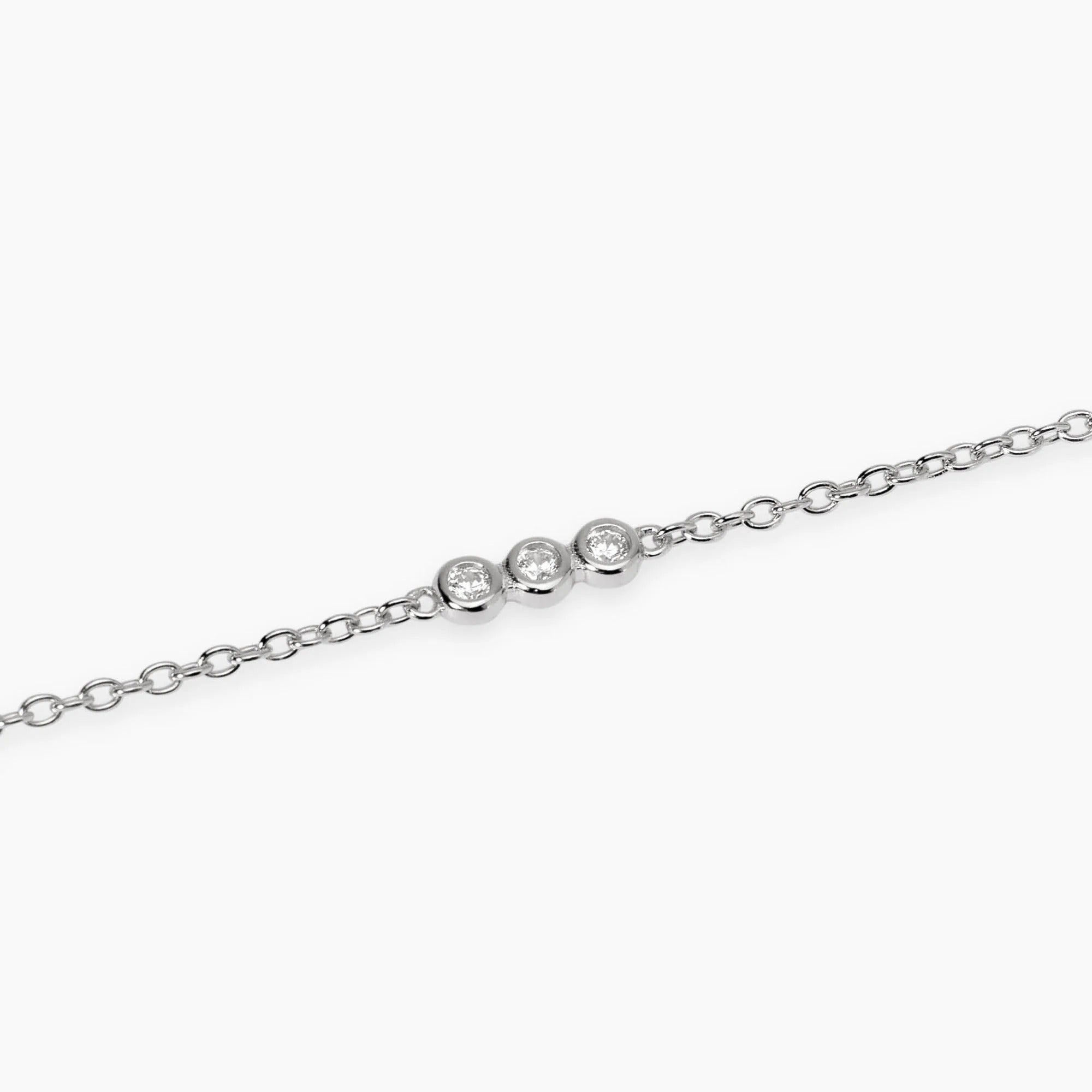 Bracciale Trilogy in Argento con Diamanti Lab-Grown – Mabina Gioielli