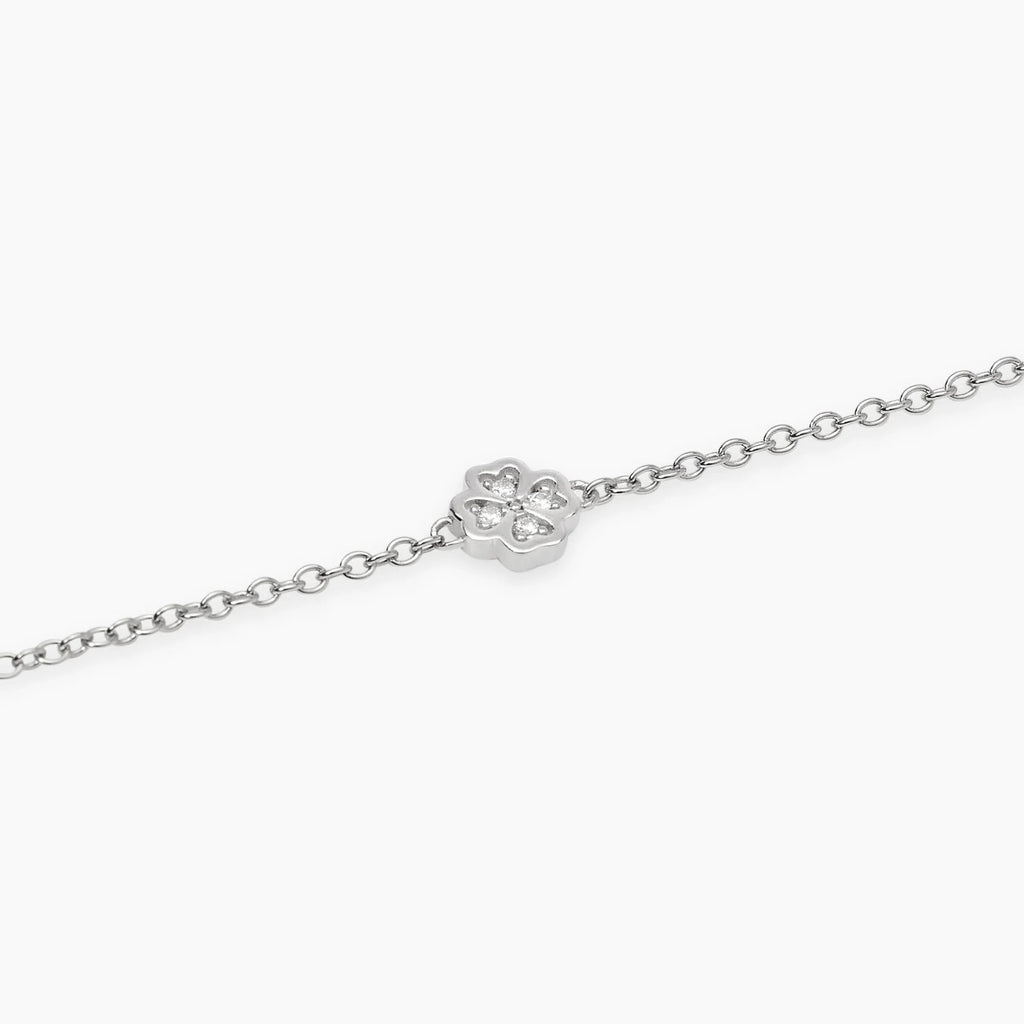 Bracciale con Quadrifoglio in Diamanti Lab-Grown – Mabina Gioielli