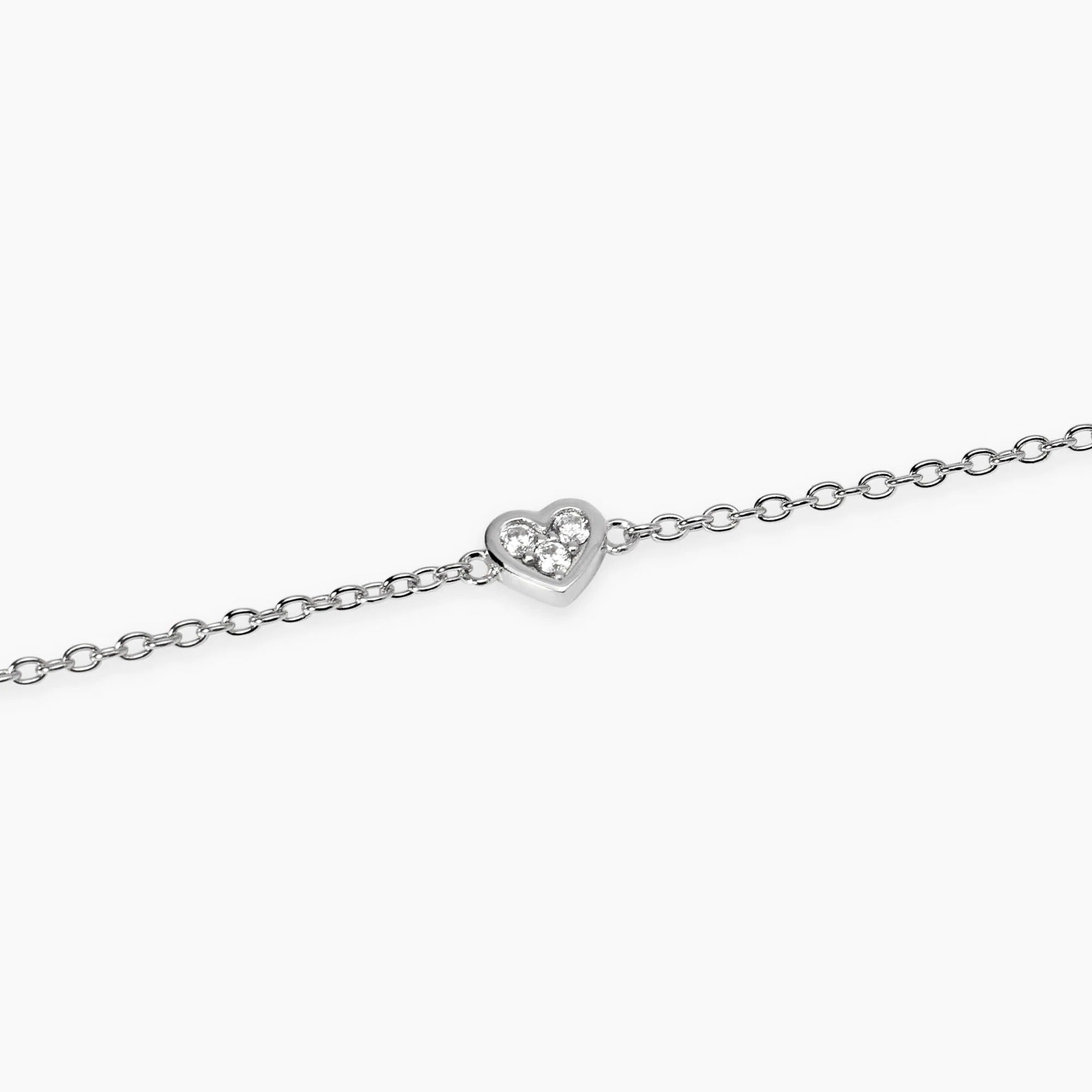 Bracciale con Cuore e Trilogy di Diamanti Lab-Grown – Mabina Gioielli
