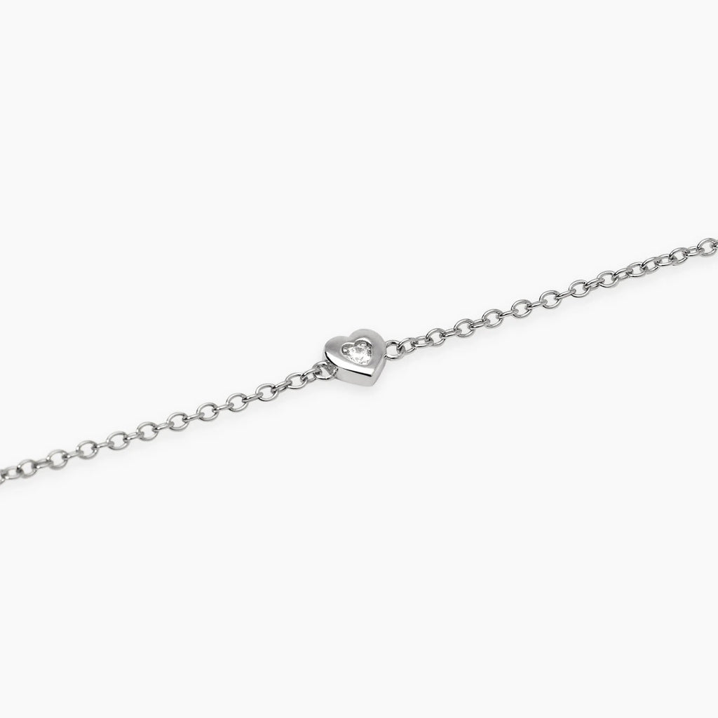 Bracciale con Cuore e Diamante Lab-Grown – Mabina Gioielli