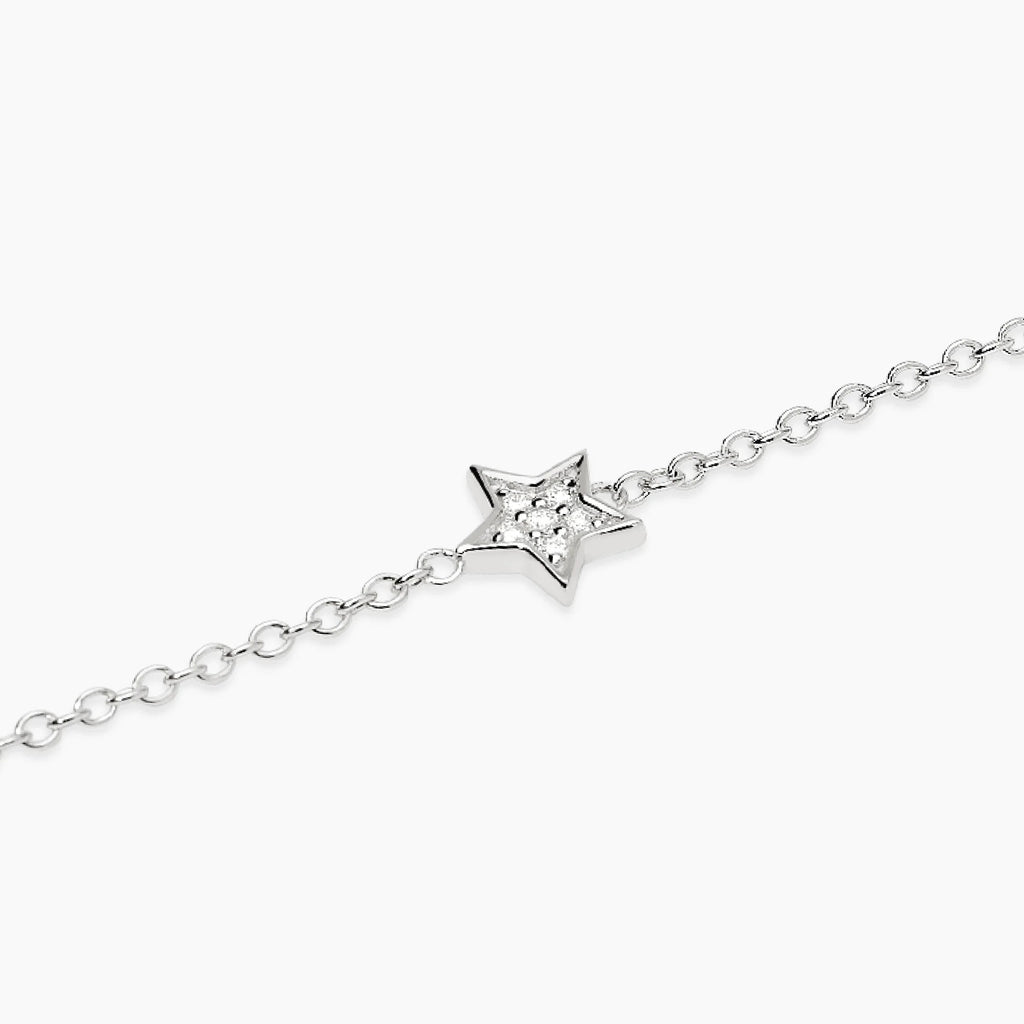 Bracciale con Stella in Diamanti Lab-Grown 0,009ct – Mabina Gioielli