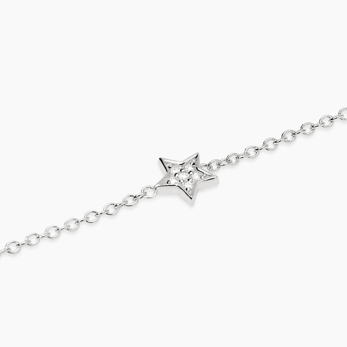 Bracciale con Stella in Diamanti Lab-Grown 0,009ct – Mabina Gioielli