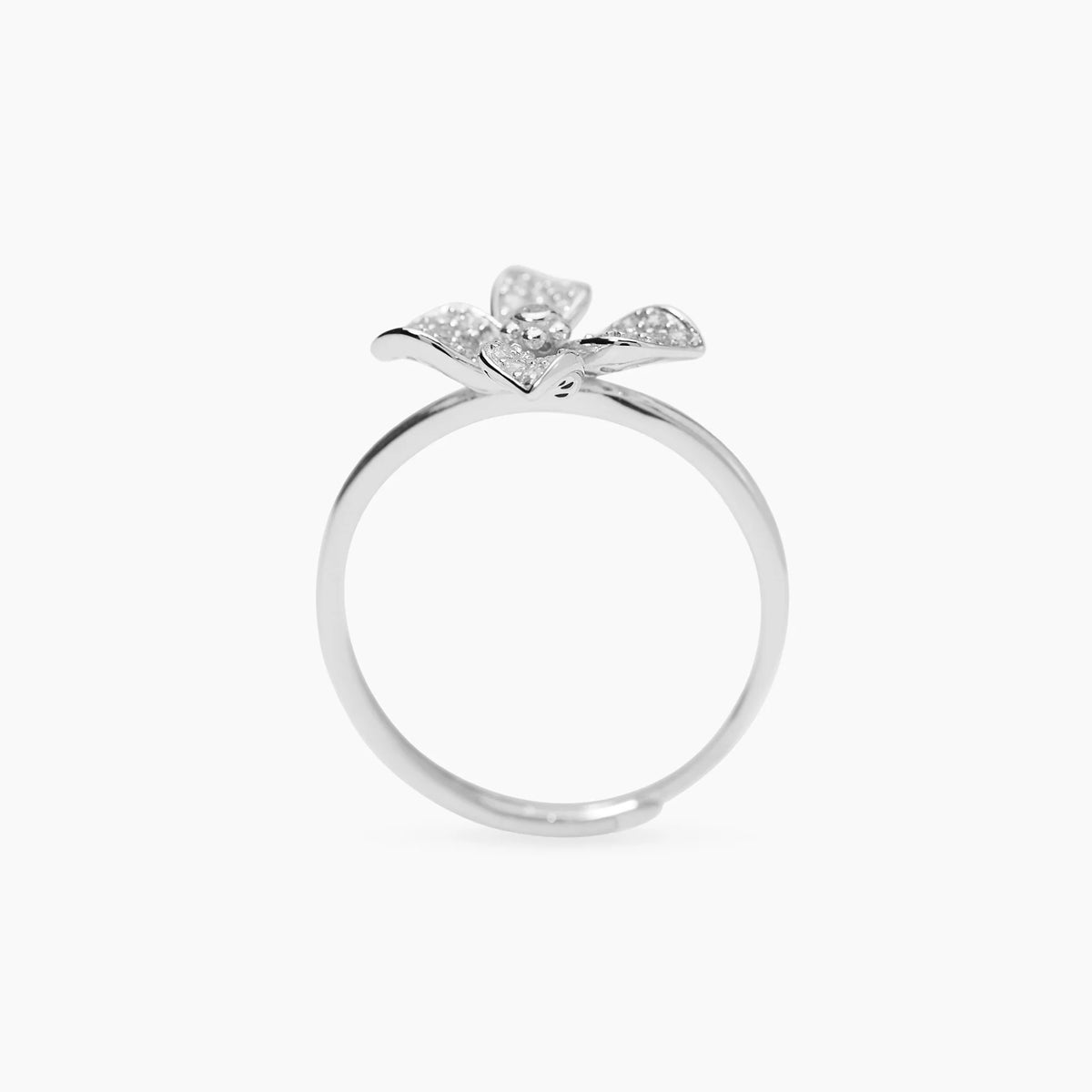 Anello Fiore Zirconi in Argento