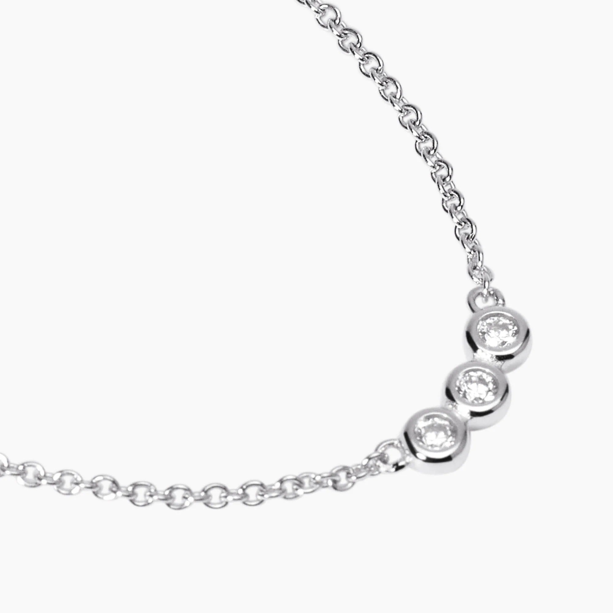 Girocollo Trilogy con Diamanti Lab-Grown – Mabina Gioielli