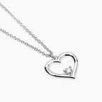 Girocollo con Cuore e Diamante Lab-Grown 0,075 carati – Mabina Gioielli