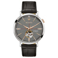 Orologio Uomo Bulova Aerojet Automatico in Acciaio e Pelle Antracite 98A187