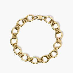 Bracciale Kidult Catena Larga Anelli Tondi in Acciaio