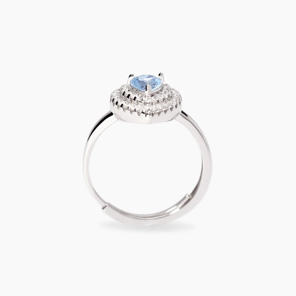 Anello Vittoria Cuore Acquamarina