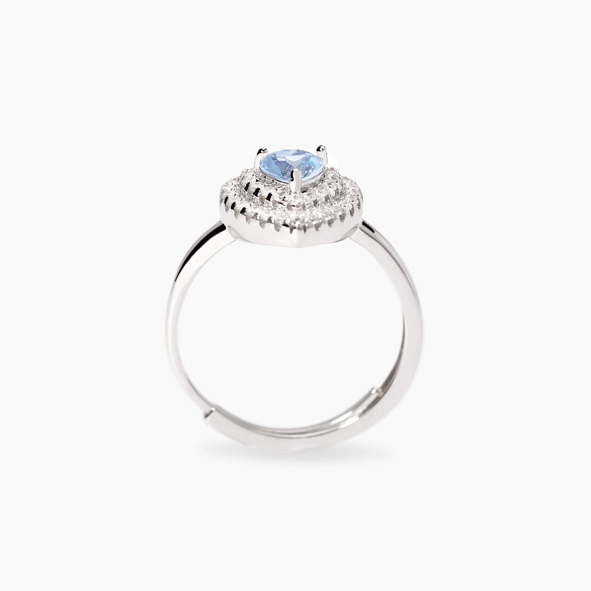 Anello Vittoria Cuore Acquamarina
