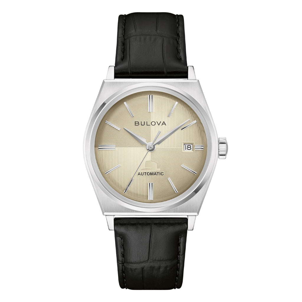 Orologio Uomo Bulova Frank Sinatra Automatico in Acciaio e Pelle 96B483