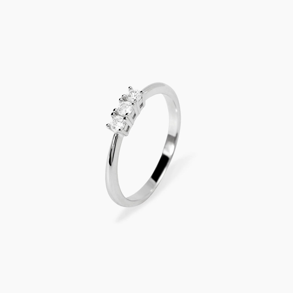 Anello Trilogy con Diamanti Lab-Grown e Argento 925