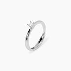 Anello Solitario Mabina con Diamante Lab-Grown 0.06 Carati Argento