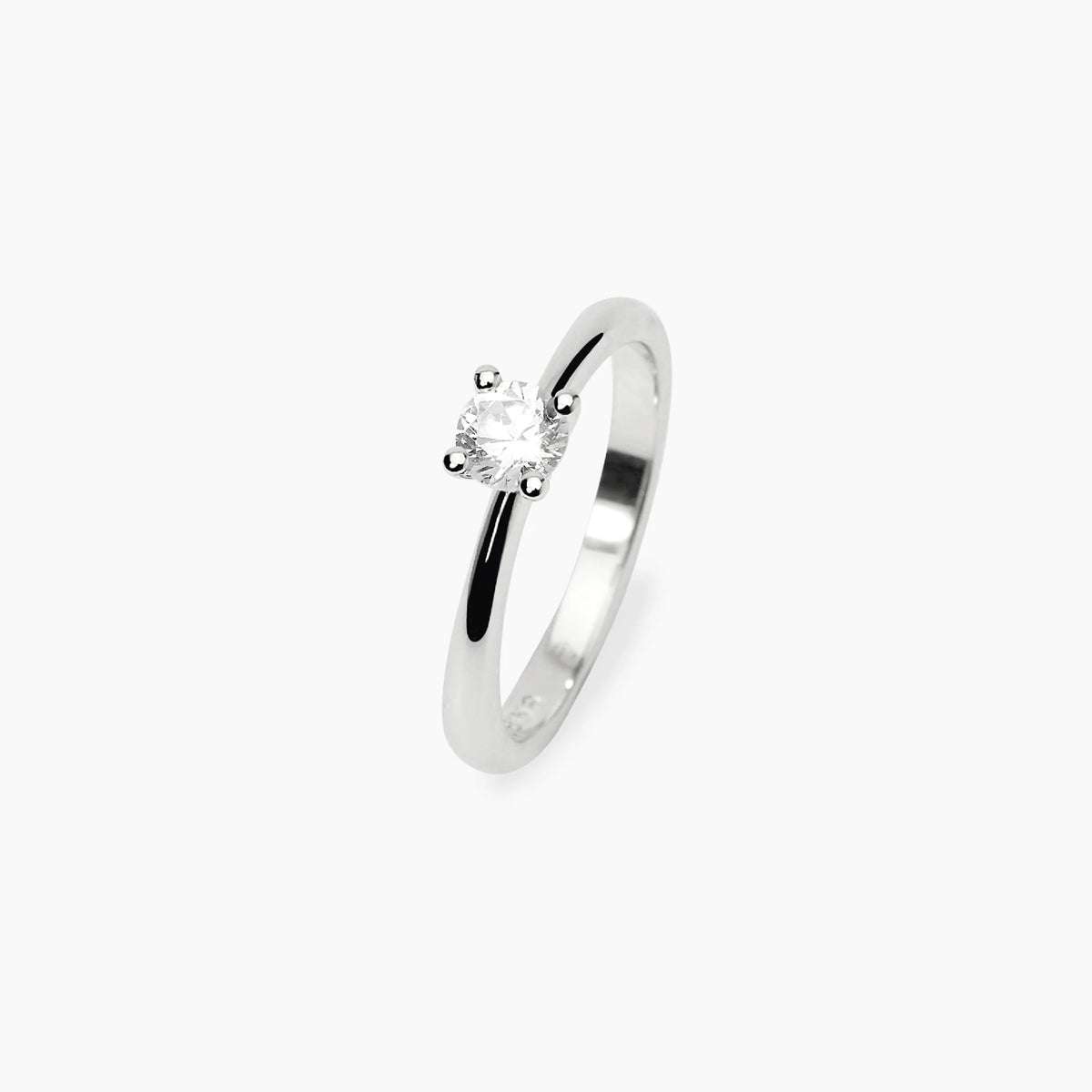 Anello Solitario con Diamante Lab-Grown Mabina: Luce Sostenibile e Design Classico