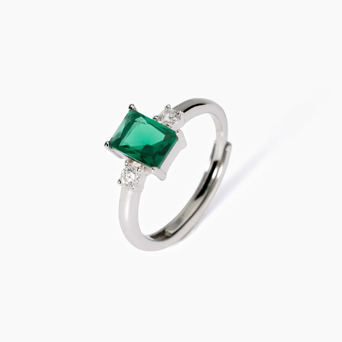 Anello Smeraldo e Zirconi
