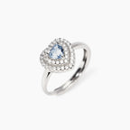 Anello Vittoria Cuore Acquamarina