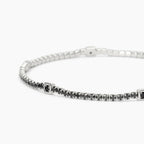 Bracciale Tennis Argento Inserti Quadrati