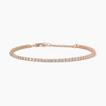 Mabina Bracciale Tennis Oro Rosa e Zirconi