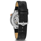 Orologio Uomo Bulova Aerojet Automatico in Acciaio e Pelle Antracite 98A187