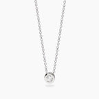 Girocollo con Punto Luce Tondo in Diamante Lab-Grown 0,14 Carati Mabina 553806