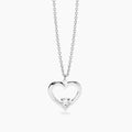Girocollo con Cuore e Diamante Lab-Grown 0,075 carati – Mabina Gioielli