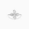 Anello Fiore Zirconi in Argento