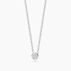 Girocollo con Punto Luce Tondo in Diamante Lab-Grown 0,08 Carati – Mabina Gioielli