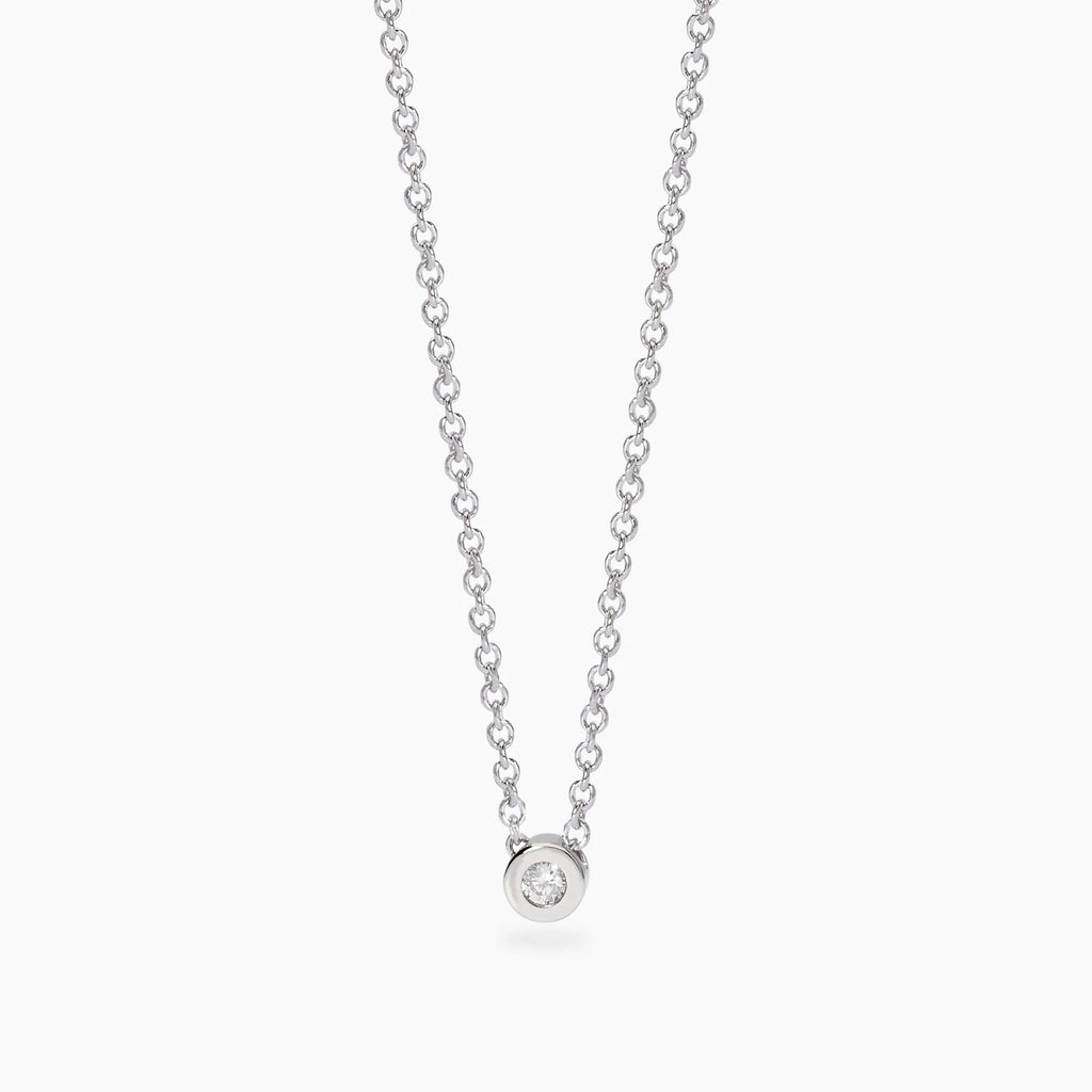 Girocollo Punto Luce in Diamante Lab-Grown 0,04 Carati – Mabina Gioielli
