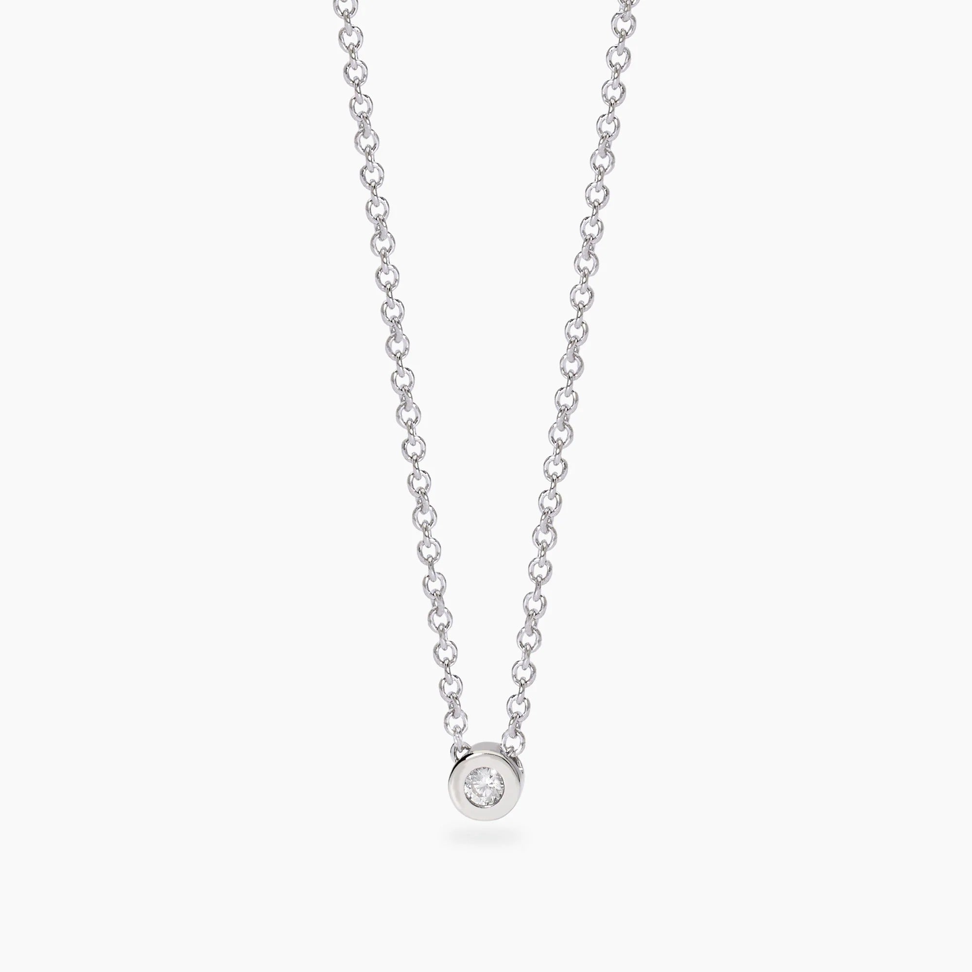Girocollo Punto Luce in Diamante Lab-Grown 0,04 Carati – Mabina Gioielli