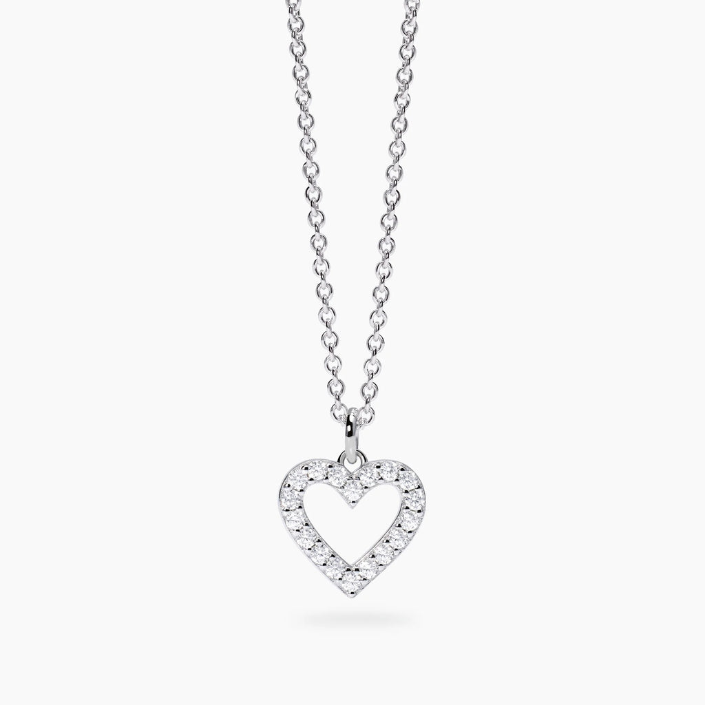 Girocollo con Cuore e Diamanti Lab-Grown 0,01 Carati – Mabina Gioielli