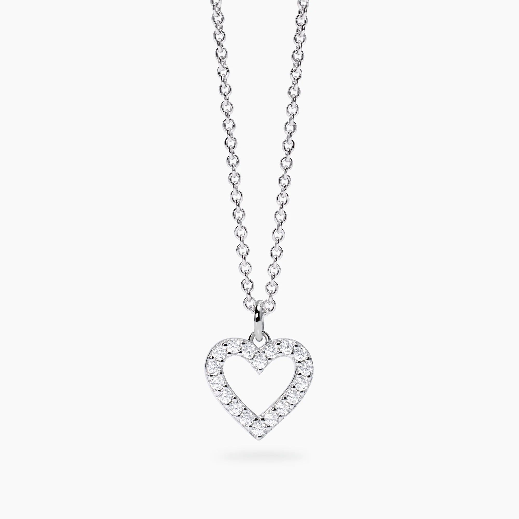 Girocollo con Cuore e Diamanti Lab-Grown 0,01 Carati – Mabina Gioielli
