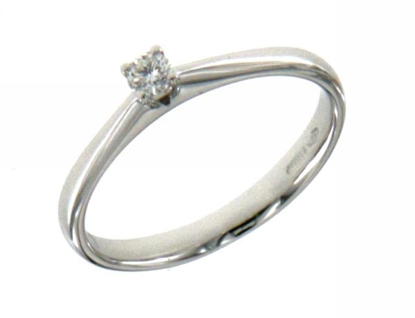 Anello Solitario Mirco Visconti in Oro Bianco e Diamante