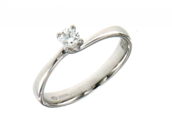 Anello Solitario Mirco Visconti in Oro Bianco e Diamante 0.14ct