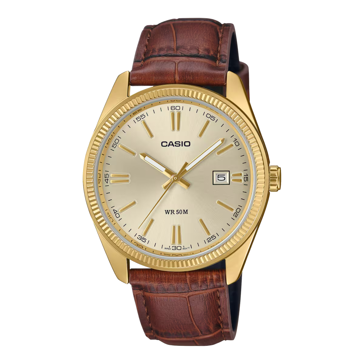 Orologio Casio MTP-1302PGL-9AV Solo Tempo Gold con Cinturino in Pelle